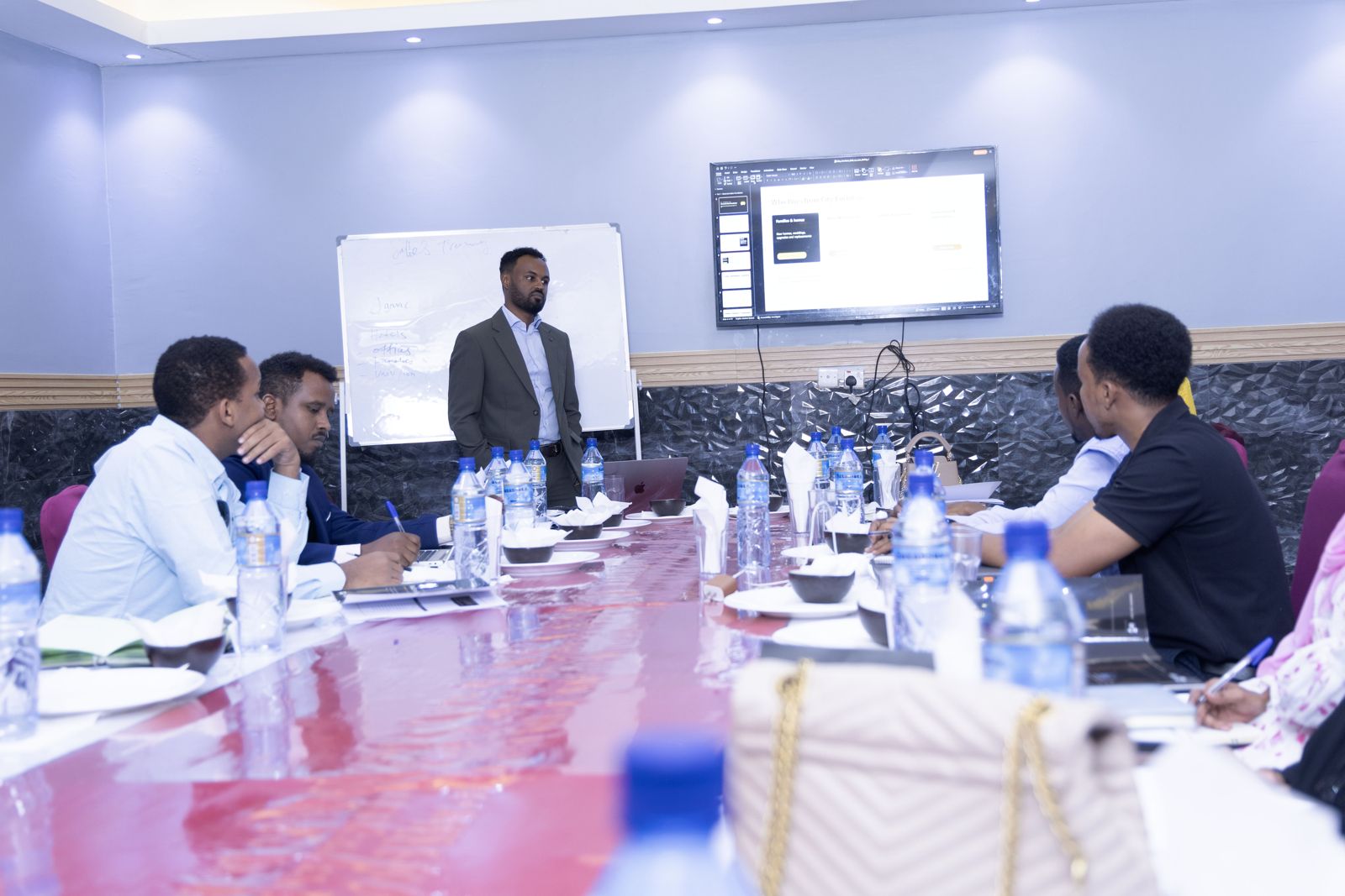 Jama Dafac leading a Built to Last Selling training session in Hargeisa